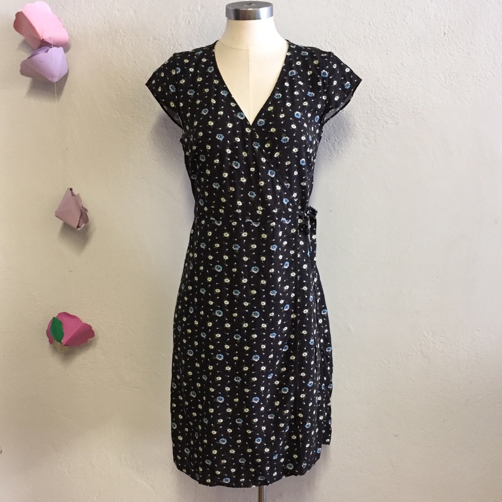 J Crew Mercantile Floral Wrap Dress, S